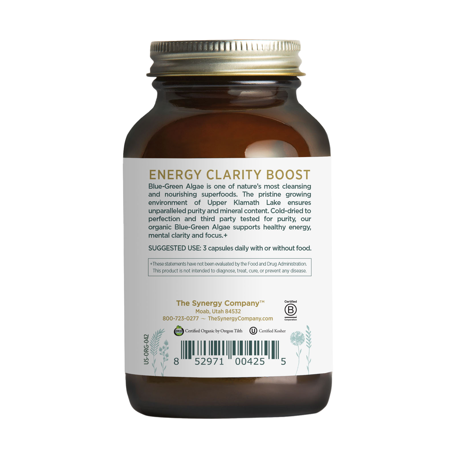 The Synergy Company Organic Blue-Green Algae Capsules